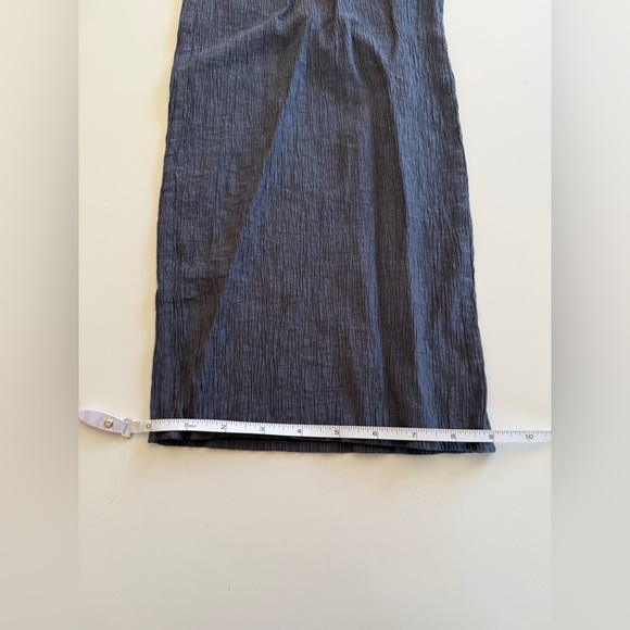 Zara-Crinkle-Lightweight-Navy Blue-SlatePull on-Pants-Casual-Staple-Basic-Size M - Picture 8 of 12